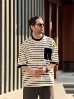 تیشرت راه راه مشکی