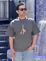 تیشرت گلدوزی زرافه - Image 3
